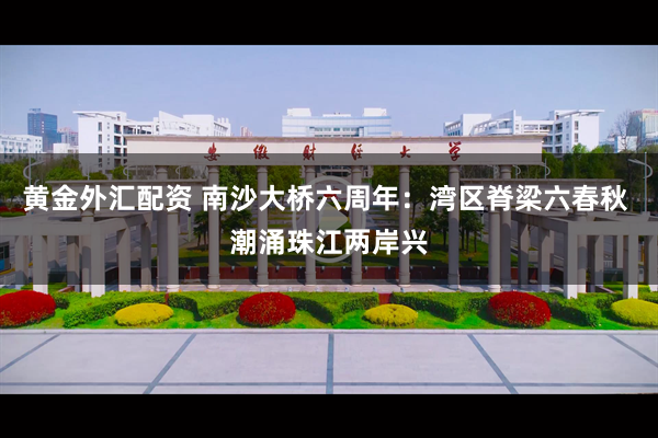 黄金外汇配资 南沙大桥六周年：湾区脊梁六春秋 潮涌珠江两岸兴