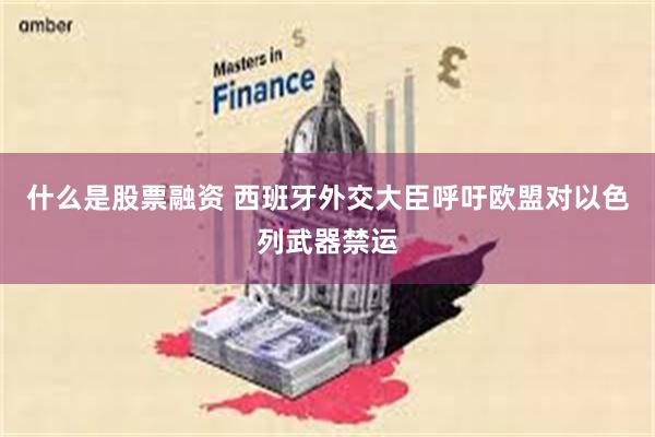 什么是股票融资 西班牙外交大臣呼吁欧盟对以色列武器禁运