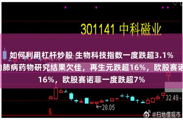 如何利用杠杆炒股 生物科技指数一度跌超3.1%，针对戒烟者的肺病药物研究结果欠佳，再生元跌超16%，欧股赛诺菲一度跌超7%