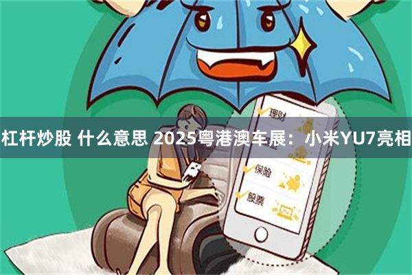 杠杆炒股 什么意思 2025粤港澳车展：小米YU7亮相