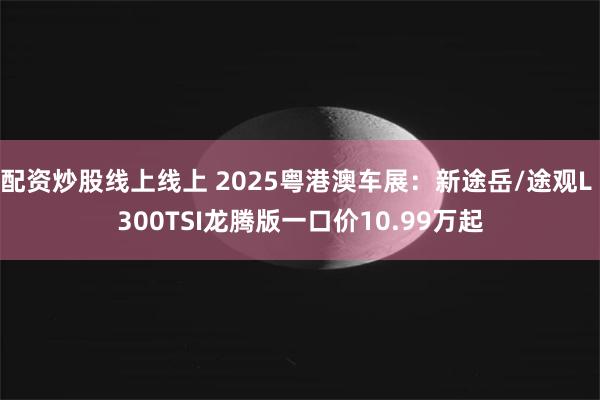 配资炒股线上线上 2025粤港澳车展：新途岳/途观L 300TSI龙腾版一口价10.99万起