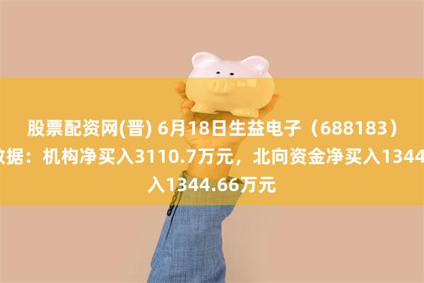 股票配资网(晋) 6月18日生益电子（688183）龙虎榜数据：机构净买入3110.7万元，北向资金净买入1344.66万元