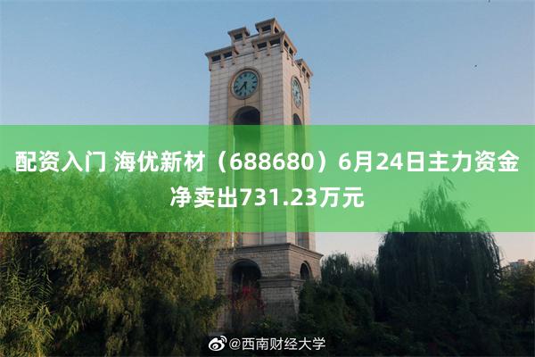 配资入门 海优新材（688680）6月24日主力资金净卖出731.23万元