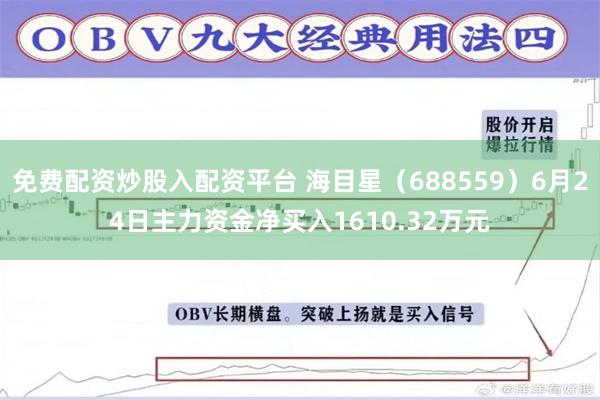 免费配资炒股入配资平台 海目星（688559）6月24日主力资金净买入1610.32万元