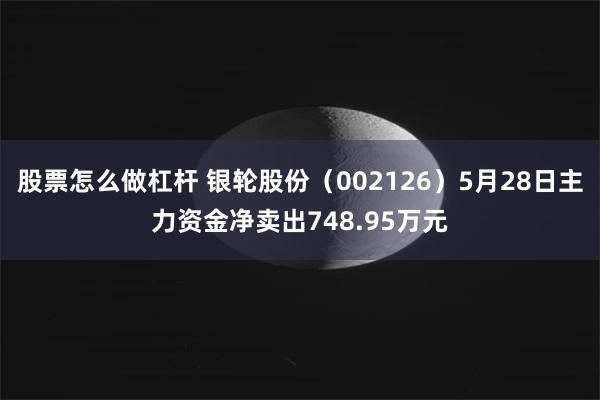 股票怎么做杠杆 银轮股份（002126）5月28日主力资金净卖出748.95万元