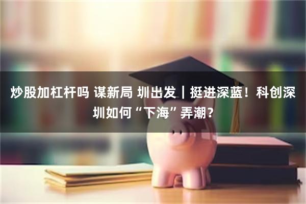 炒股加杠杆吗 谋新局 圳出发|挺进深蓝!科创深圳如何“下海”弄潮?