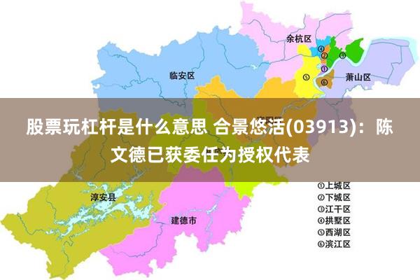股票玩杠杆是什么意思 合景悠活(03913)：陈文德已获委任为授权代表